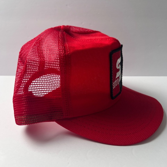 Vintage Safety Kleen Red Trucker Hat with Snapback - Picture 3 of 7